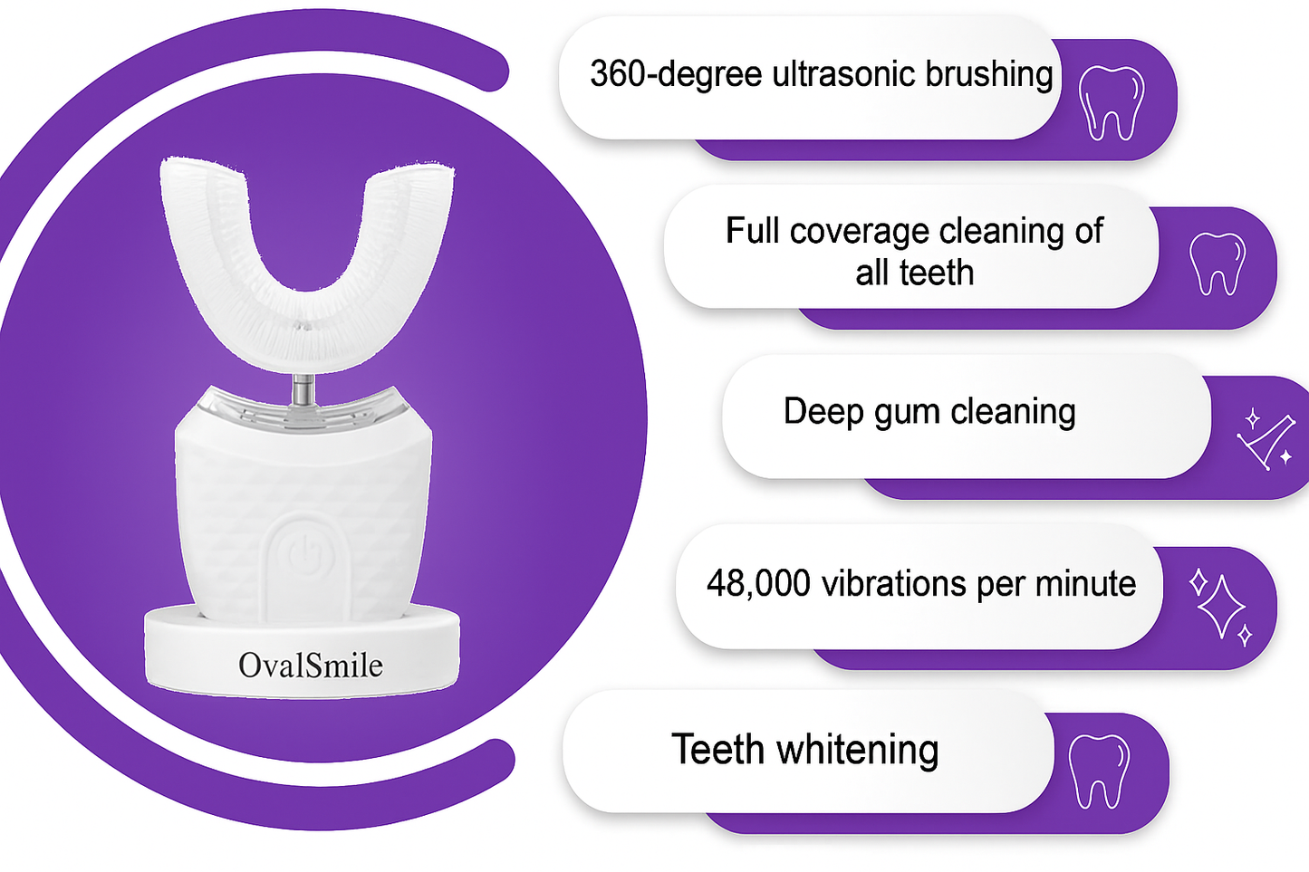 360 U shaped Whitening Toothbrush